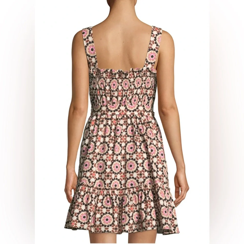 Kate Spade Floral Mosaic Cotton Poplin Dress Preppy Modern Soft Girl Summer Chic